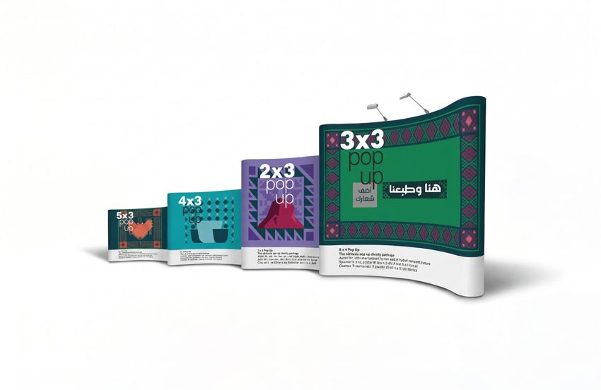 Custom pop up display stand printing for Saudi National Day events