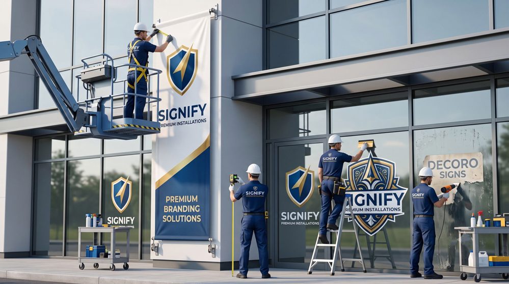 Installation & Removal of banners & stickers