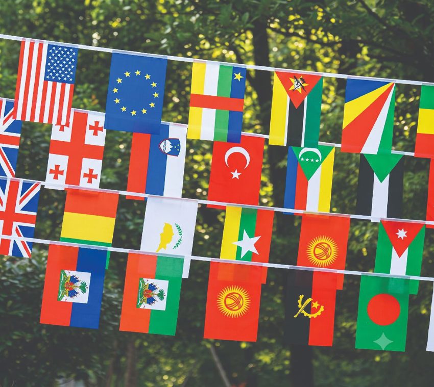 Custom Hanging Flag printing in Riyadh, Admark Prints