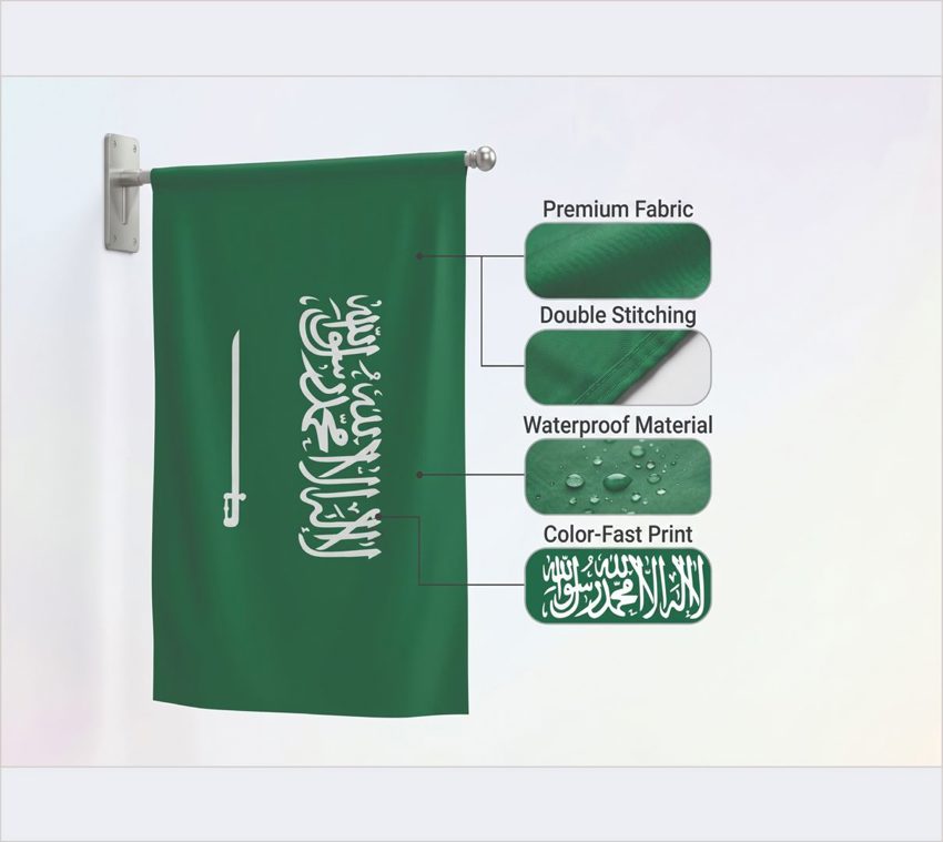 Custom Hanging Flag printing in Riyadh, Admark Prints