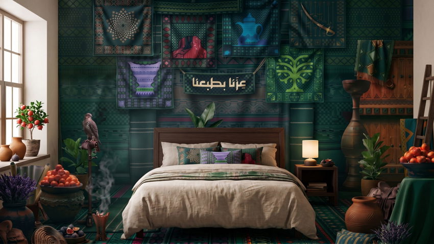 Custom Printed Wall Murals for Saudi National Day