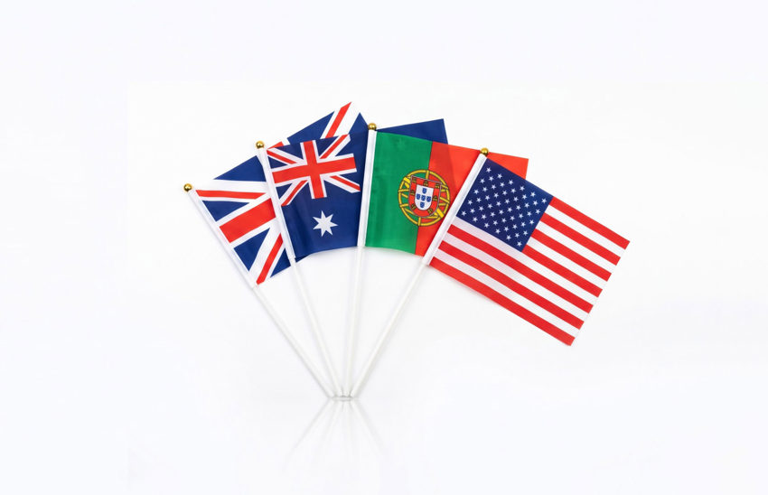 Hand flags for National Day and family gatherings in Riyadh