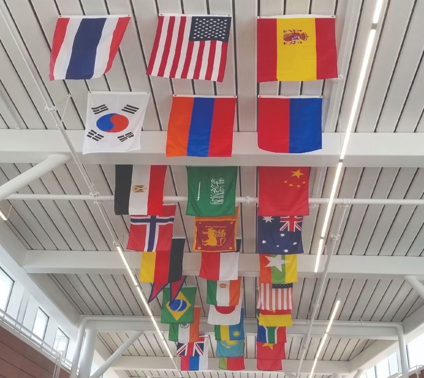 Custom Hanging Flag printing in Riyadh, Admark Prints