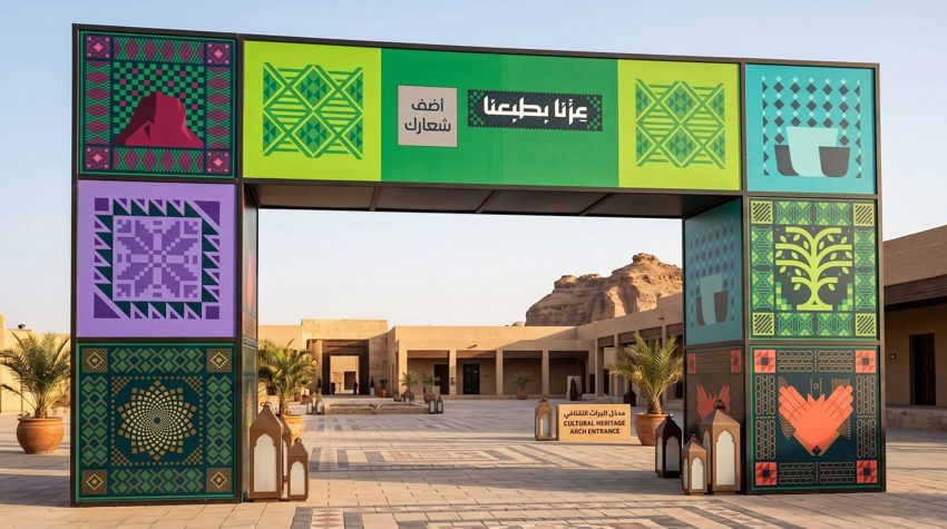 Saudi National Day Entrance Arch Branding
