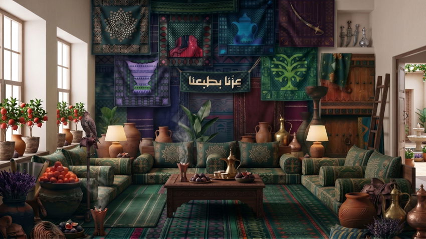 Custom Printed Wall Murals for Saudi National Day