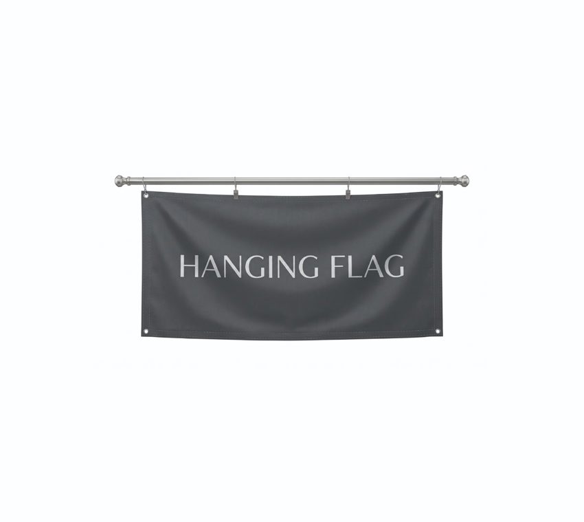Custom Hanging Flag printing in Riyadh, Admark Prints