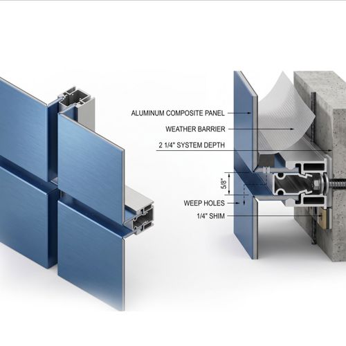 Alucobond structured façade