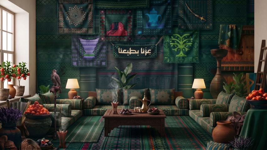 Custom Printed Wall Murals for Saudi National Day